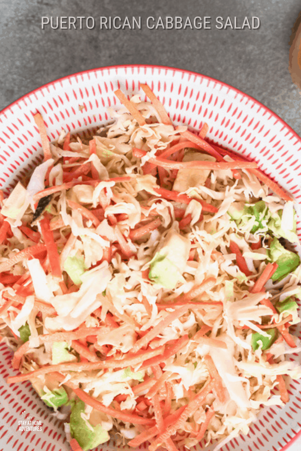 Puerto Rican Cabbage Salad * My Stay At Home Adventures