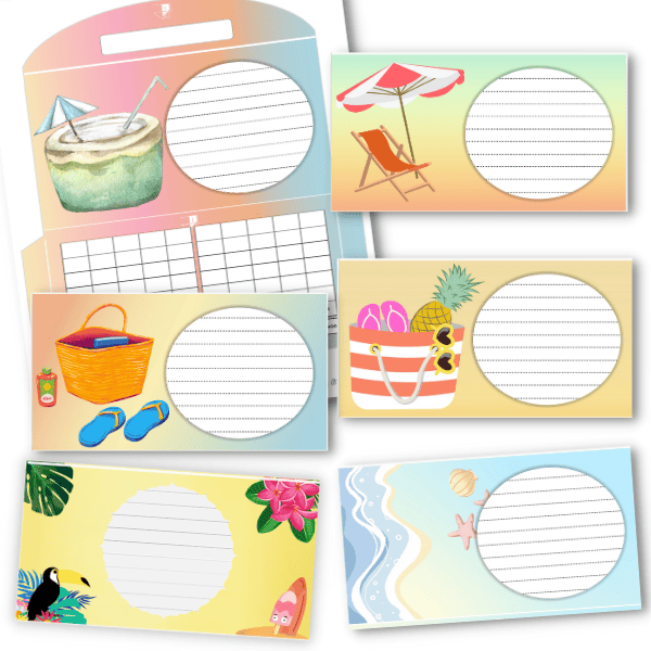 Summer Themed Cash Envelope Printables