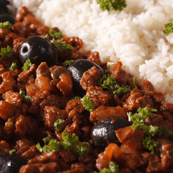 photo of cuban picadillo close up