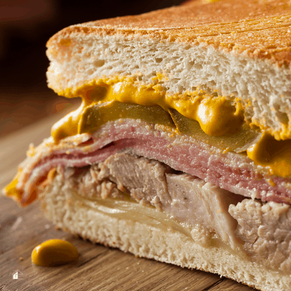 close up photo of a cuban sandwich