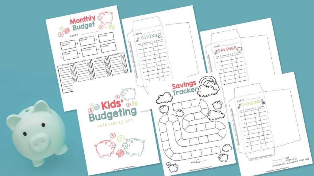 Photo showing all free kids buget printable sheets