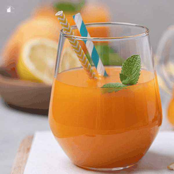 close up photo of juice in a glass