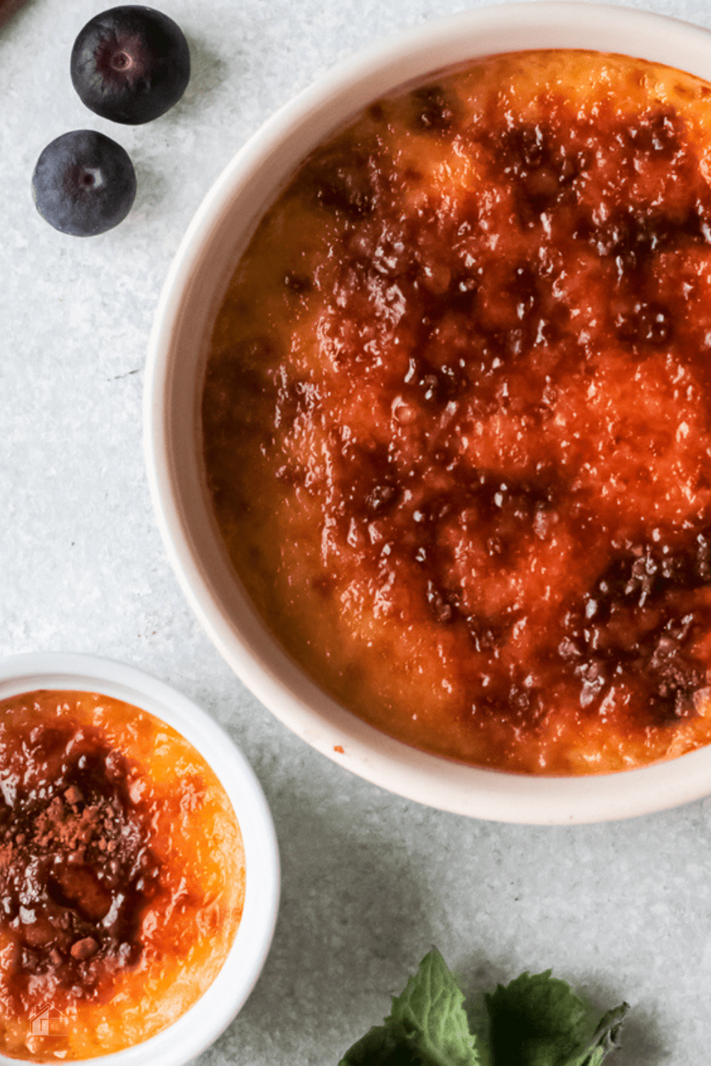 Crema Catalana is a Spanish dessert made using milk, eggs, and sugar. The mixture is flavored with orange peel and cinnamon sticks. via @mystayathome