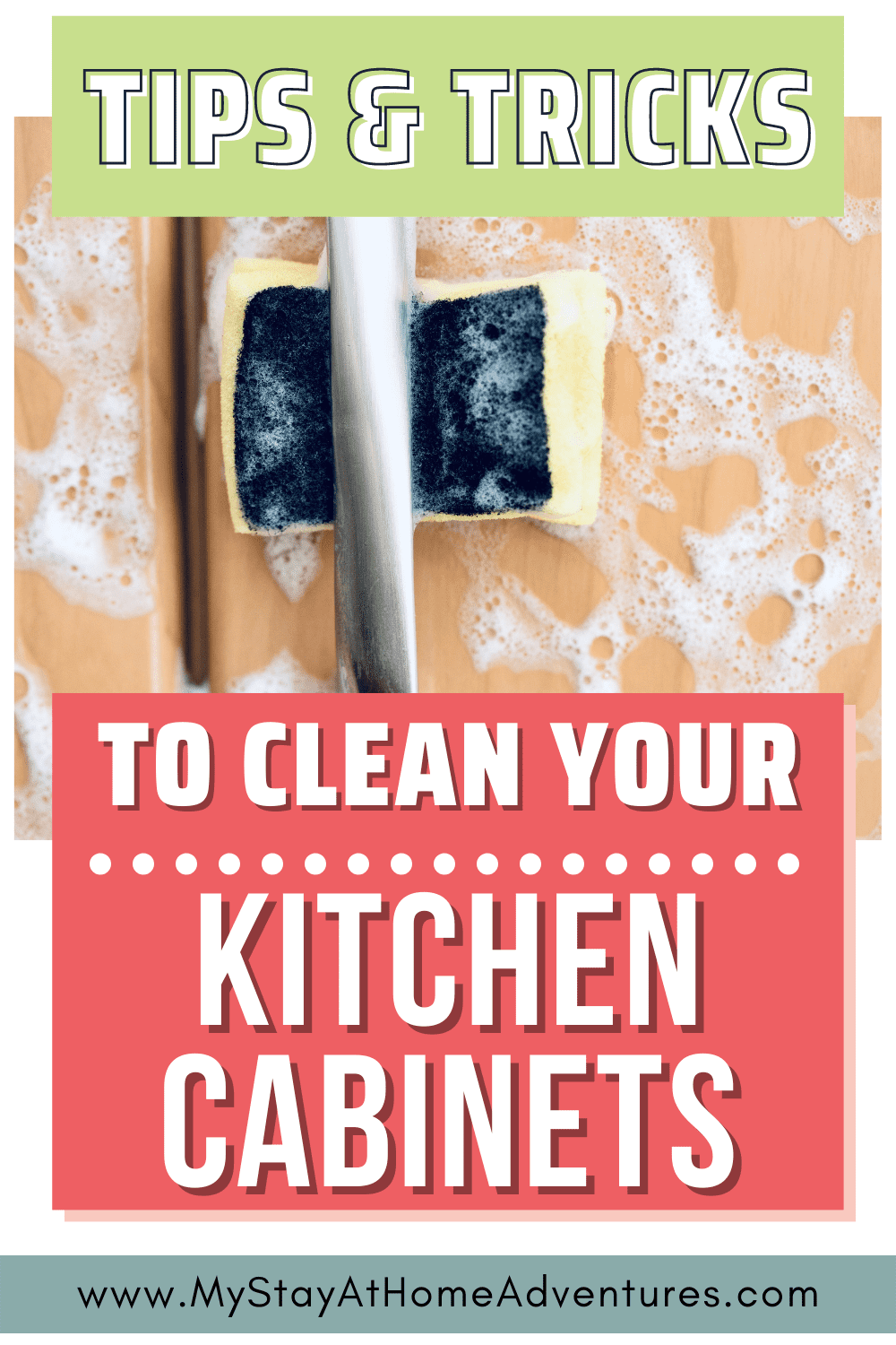 Follow these tips on how to clean kitchen cabinets without damaging the wood finish. You’ll also learn how to keep them fresh and shiny. #cleaning #cleaningtips via @mystayathome