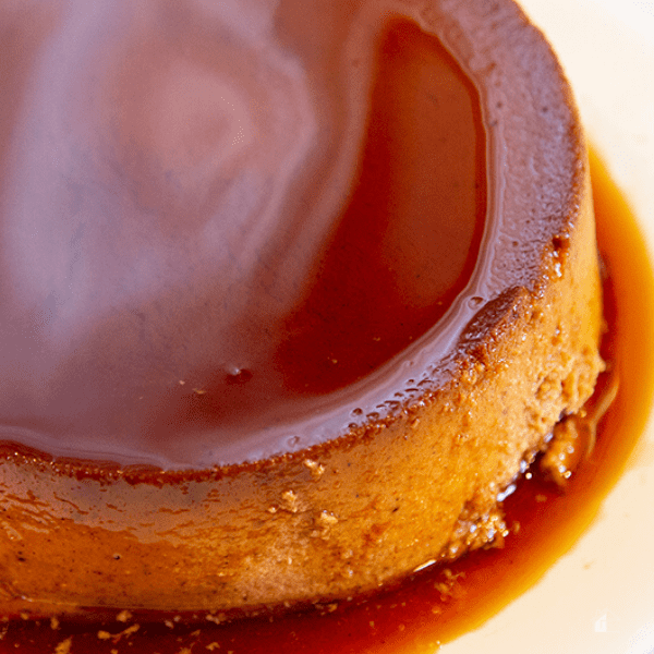 close up photo of pumpkin flan