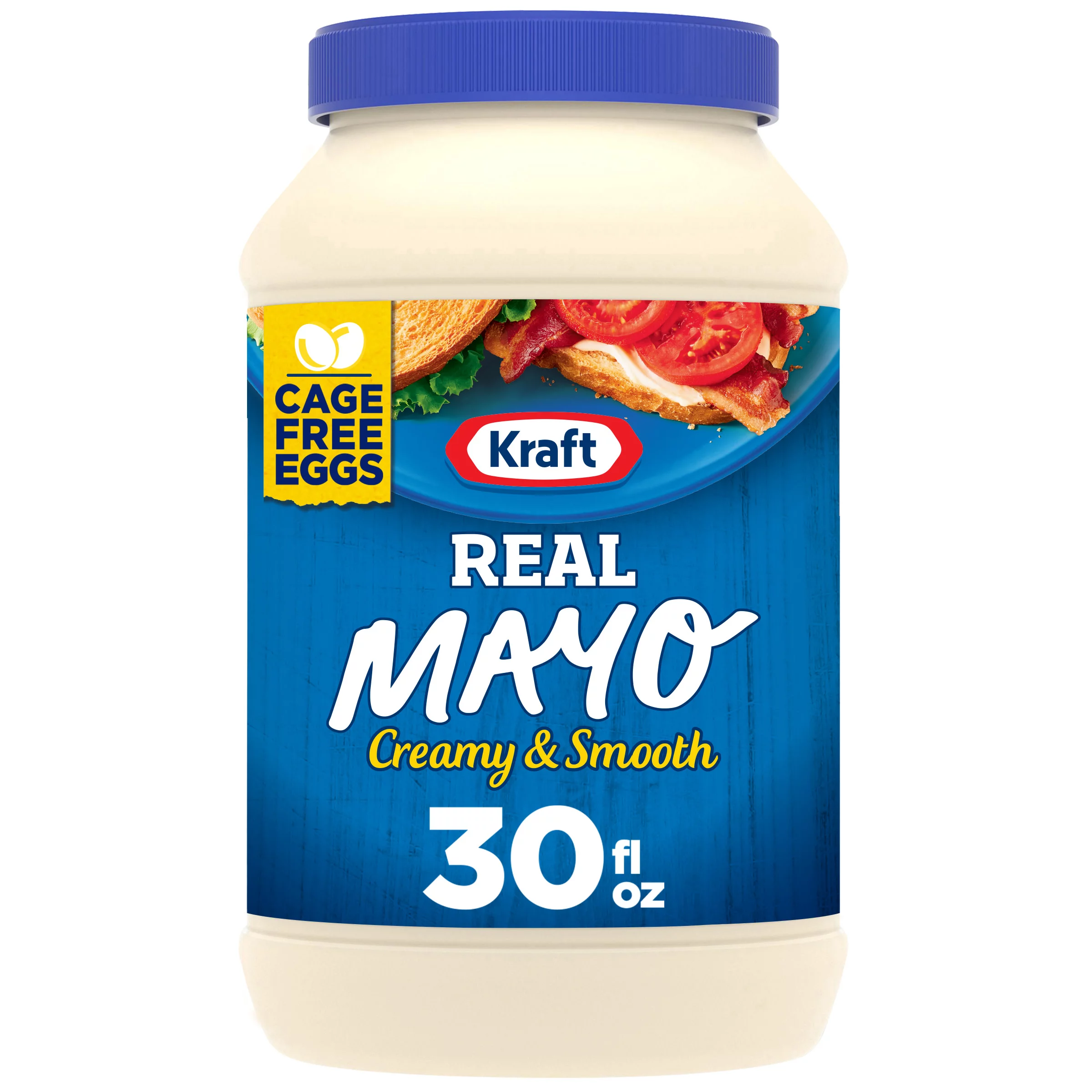 Kraft Real Mayo Creamy & Smooth Mayonnaise, 30 fl oz Jar - Walmart.com