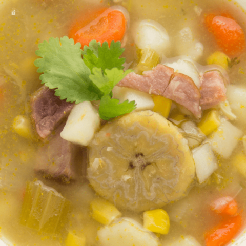 Leftover Ham & Plantain Soup (Sopas de Platanos)