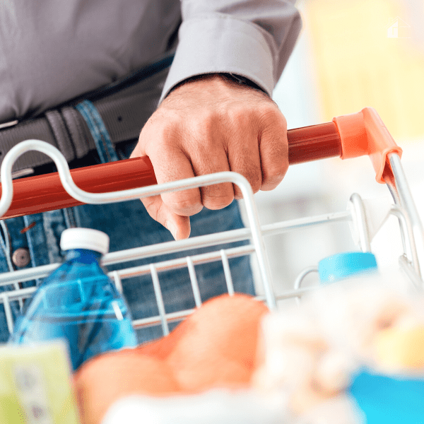 man doing grocery shopping