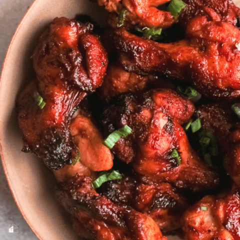 Bourbon Honey Air Fryer Chicken Wings