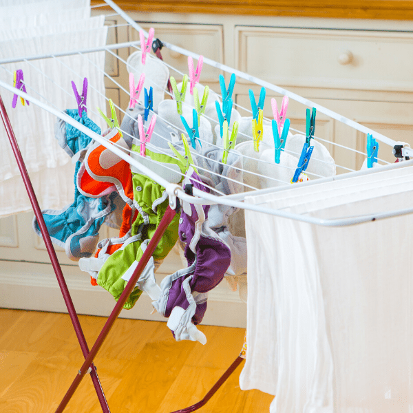 Diapers laundry indoors