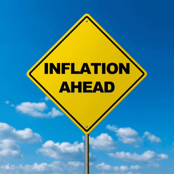 Signs that says inflation ahead.