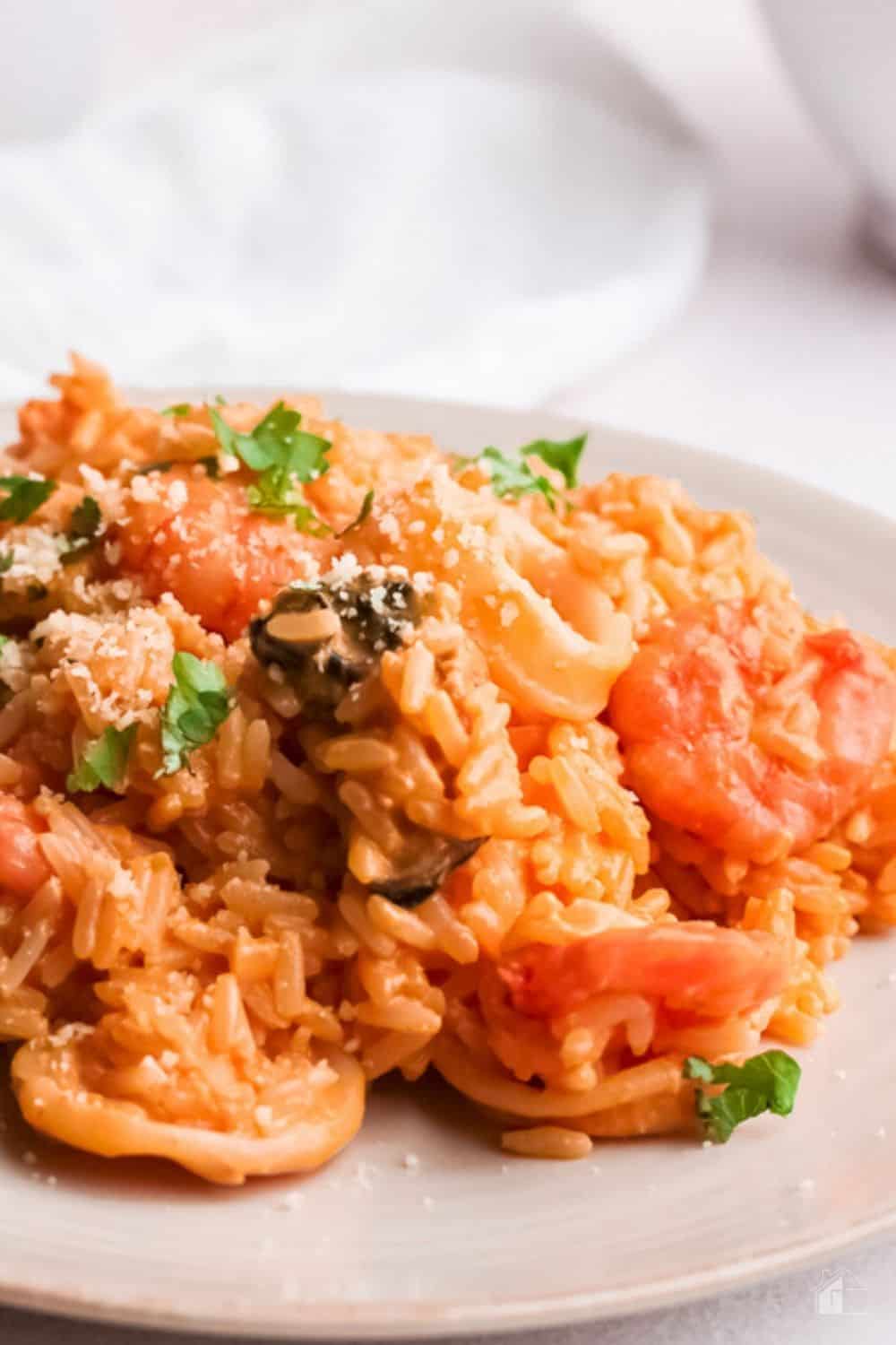 Arroz con Mariscos, or Peruvian rice with seafood, is a great dish for a hearty meal. Loaded with shrimp, squid, and clams, this rice dish will undoubtedly fill your belly. via @mystayathome