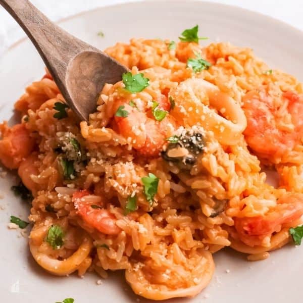 Peruvian  Arroz con Mariscos (Rice with Seafood)