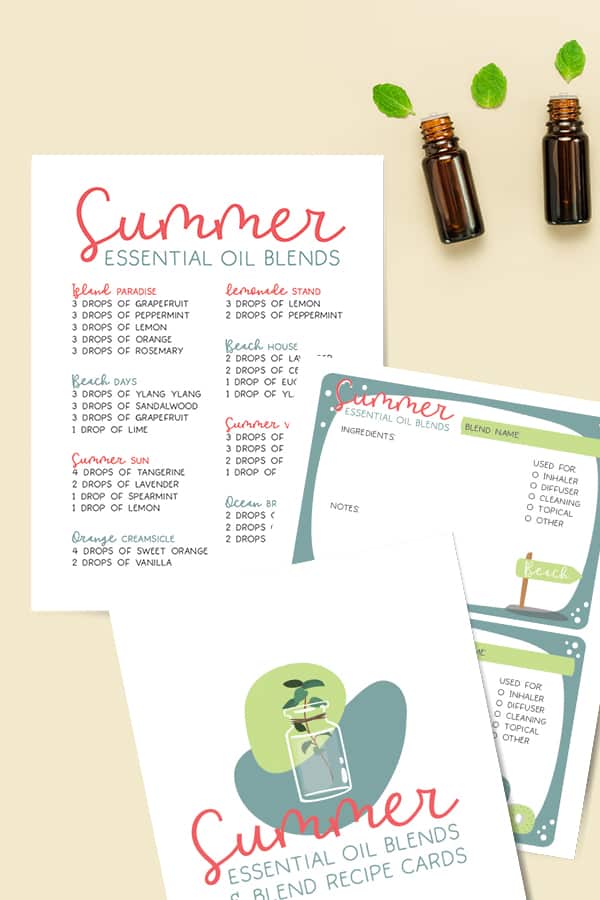 Looking for new ways to enjoy your essential oils this summer? Check out these eight Summer Essential Oil Blends! Each blend is perfect for enjoying during the hot summer months. Plus, we’ve also included a download of printable recipe cards. via @mystayathome