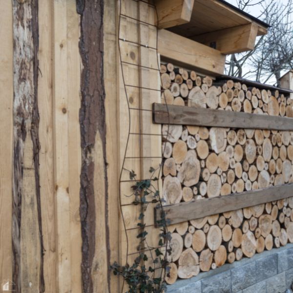 Self-made privacy screen serves as a noise barrier .