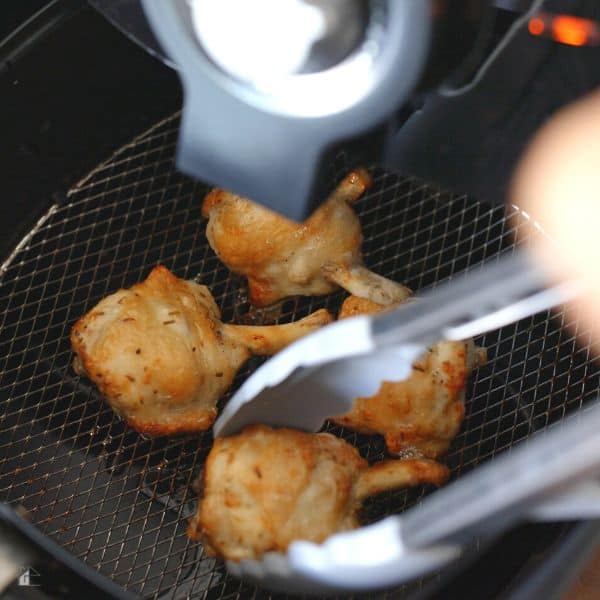  Homemade Crispy Chicken Drumstick inside an air fryer