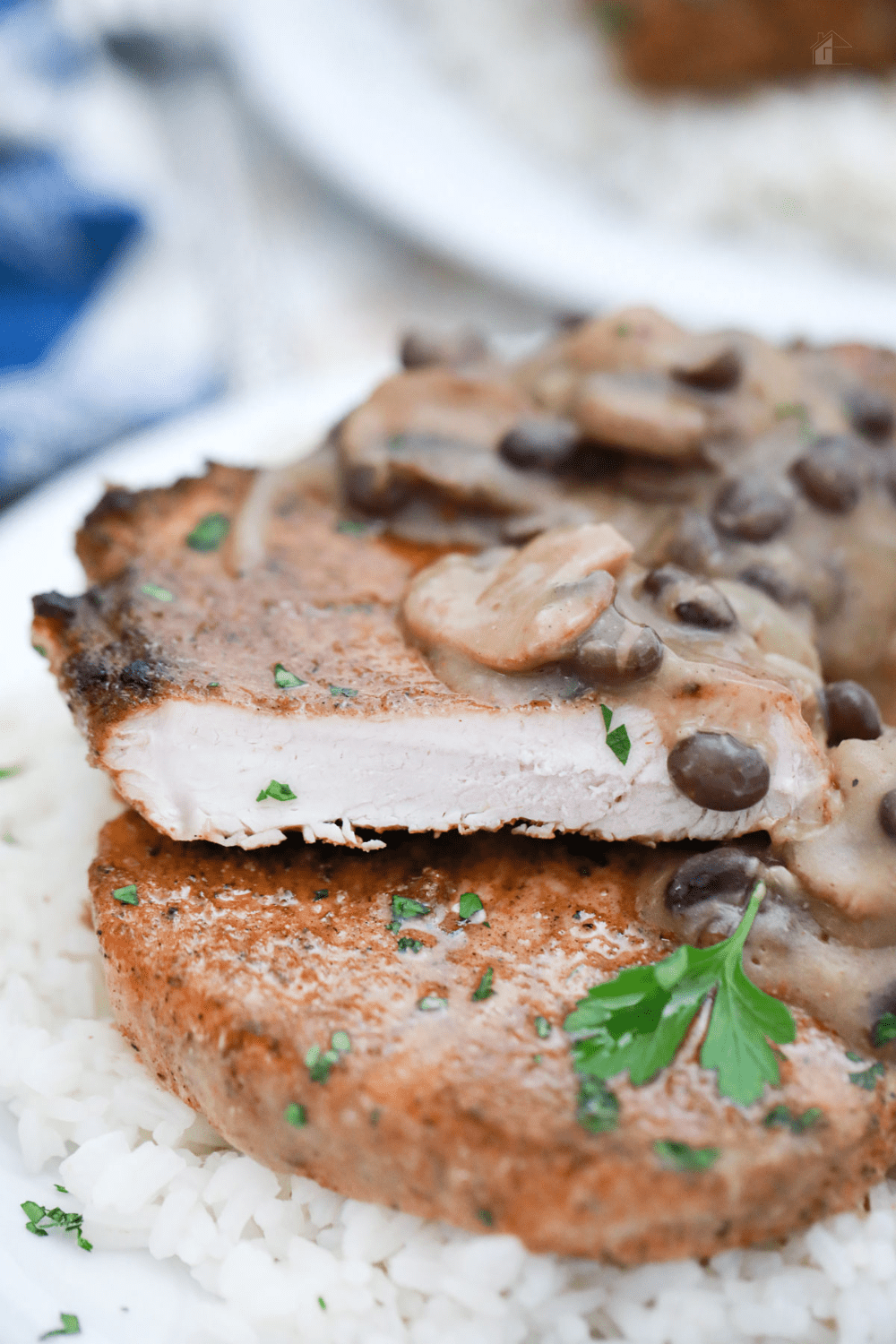 With just a few ingredients and a little bit of effort, you can create the best pork chops in a crock pot with delicious mushroom gravy. via @mystayathome