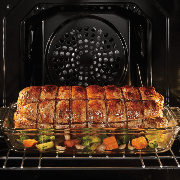 Roasting meat in oven