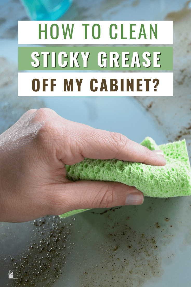 Not sure how to clean sticky grease off kitchen cabinets? This guide will show you the best way to get your cabinets looking and feeling brand new again. via @mystayathome