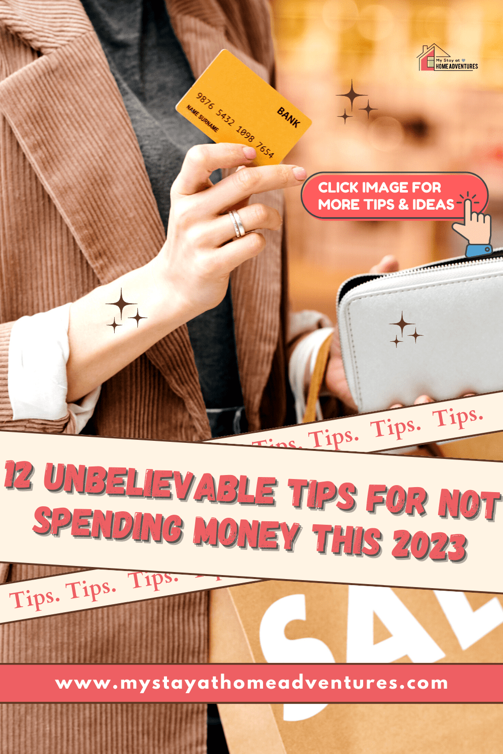 Learn the tricks and tips for not spending money in 2023. Then, practice these 12 tips and ideas to reduce spending and save more. via @mystayathome