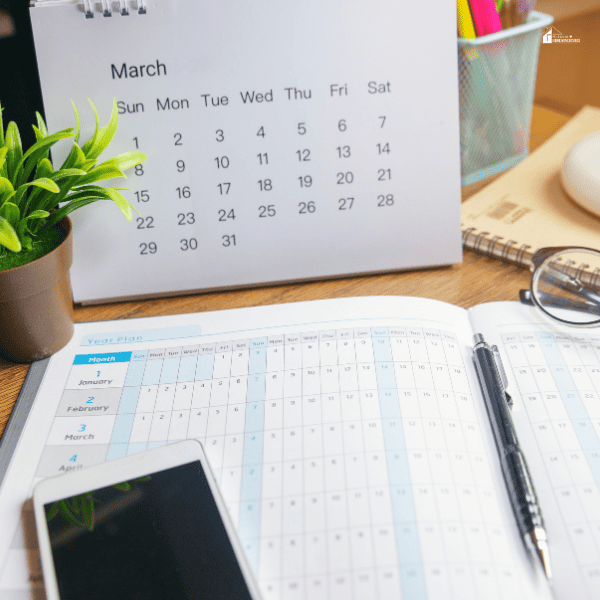 an image of calendar and a planner