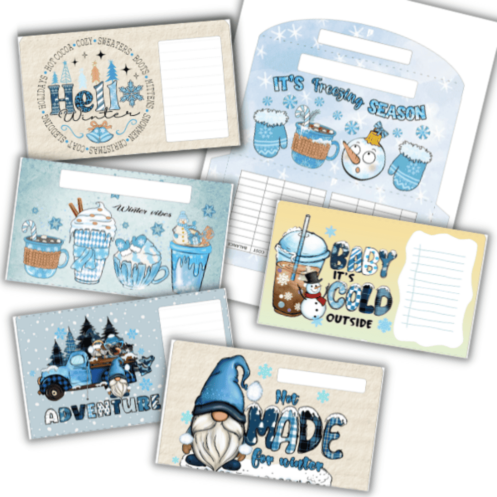 Winter Cash Envelope designs