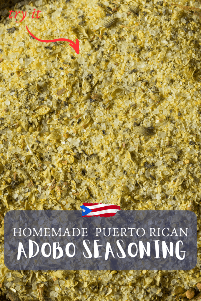 close up of puerto rican adobo powder seasoning