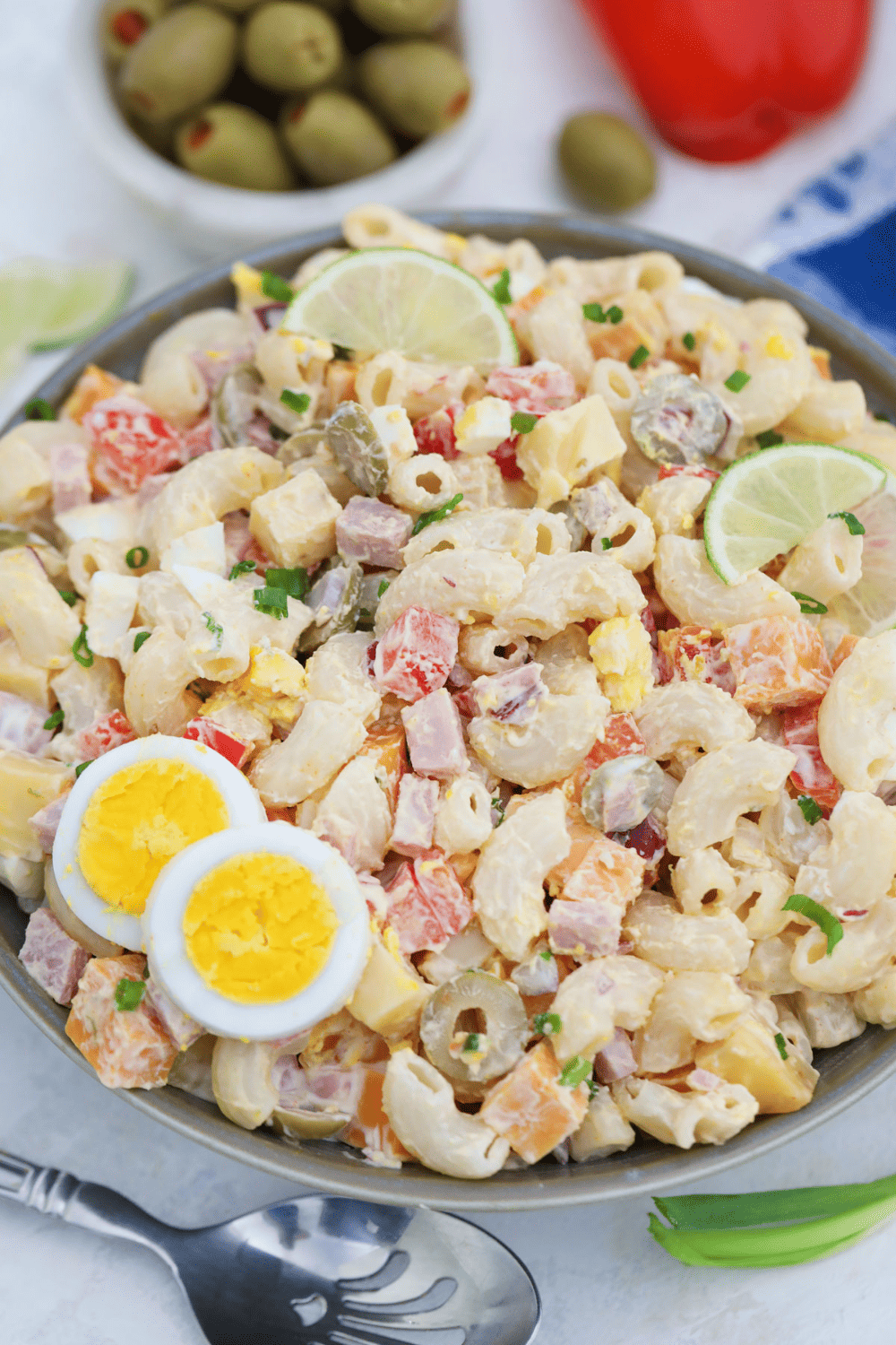 Experience the rich and creamy flavors of Puerto Rican Macaroni Salad - the perfect side dish for any occasion! 🥗🇵🇷 via @mystayathome
