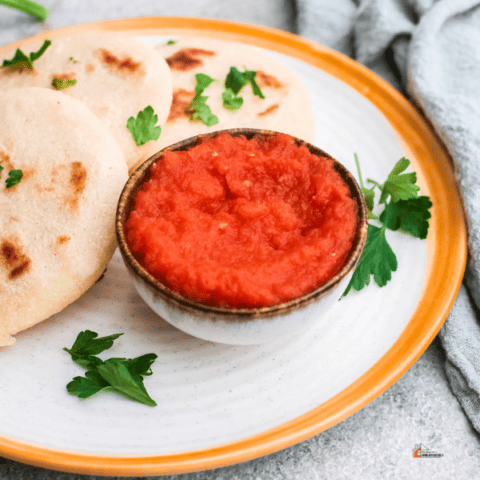 a close up image of Salsa roja (Pupusa salsa)