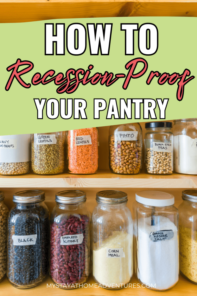 jars of food in a pantry