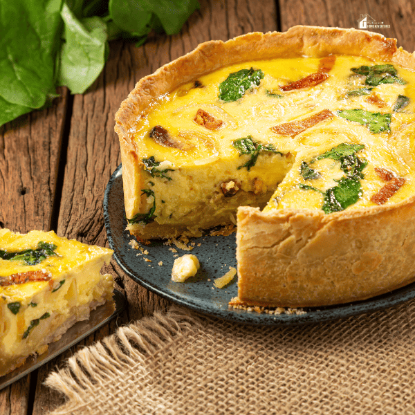 an image of Spinach and Bacon Quiche