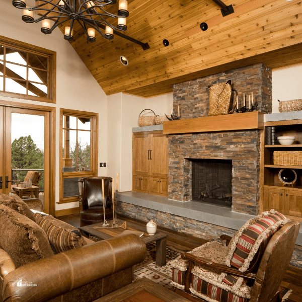 an image of rustic modern living room