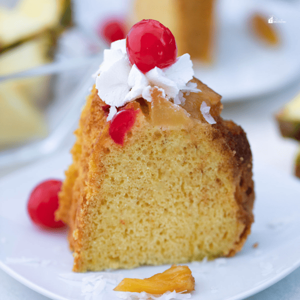 Pineapple Rum Cake Recipe square sized image