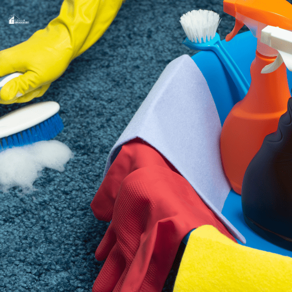 an image of cleaning products and materials