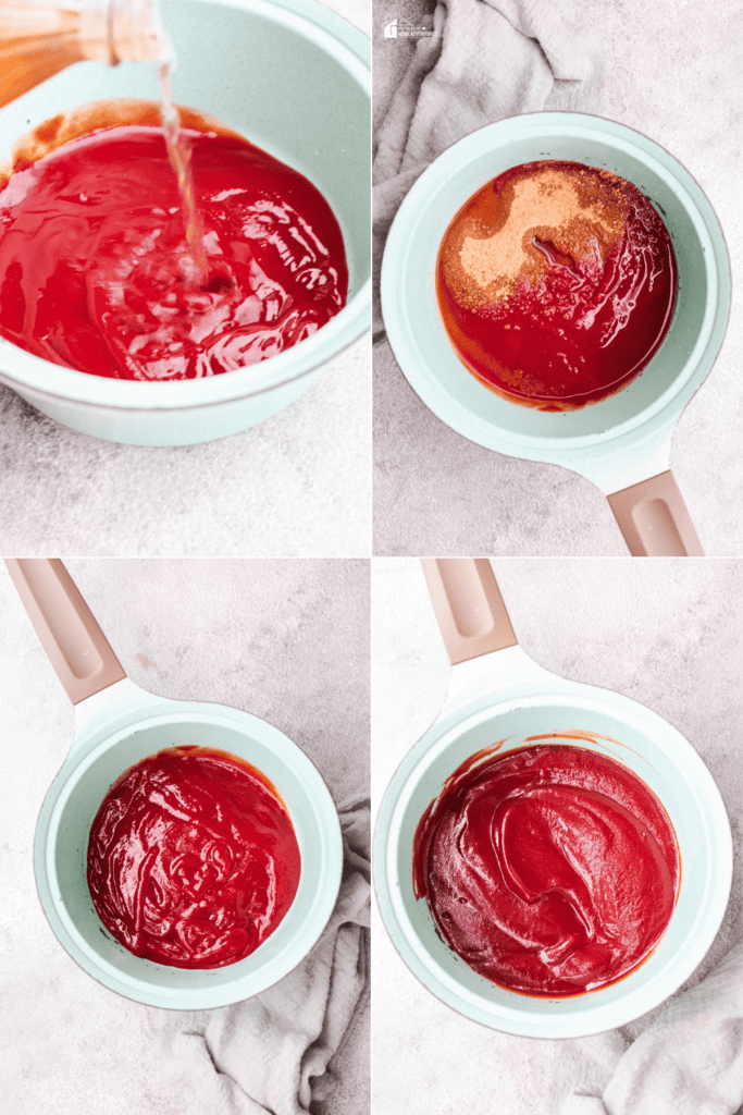 steps in making Homemade BBQ Sauce collage