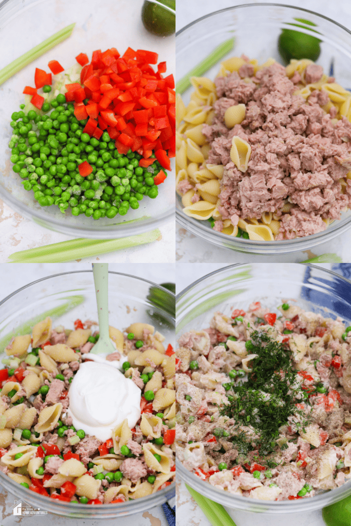 Steps in making Tuna Pasta Salad