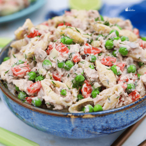 a square image of Tuna Pasta Salad Recipe