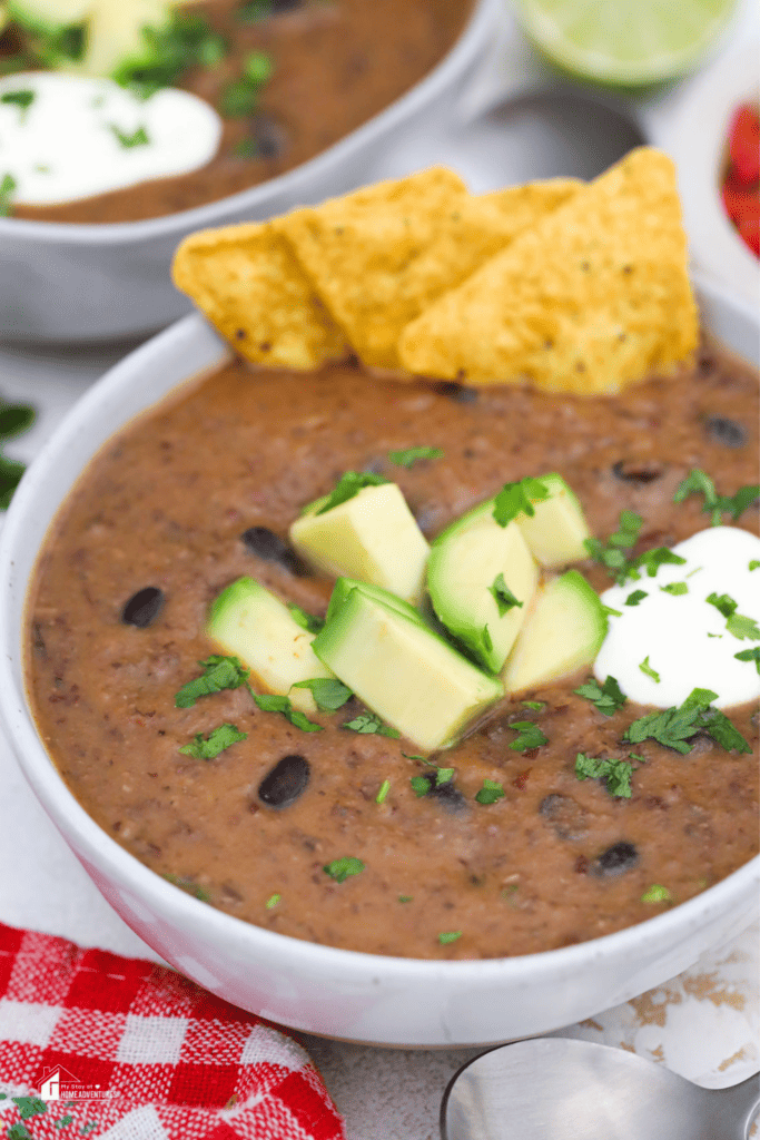 A close up image of Black Bean Soup Recipe