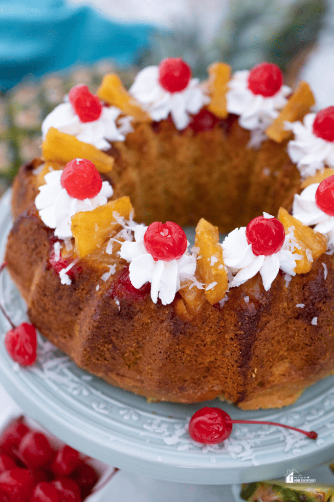 pin image of Pineapple Rum Cake Recipe