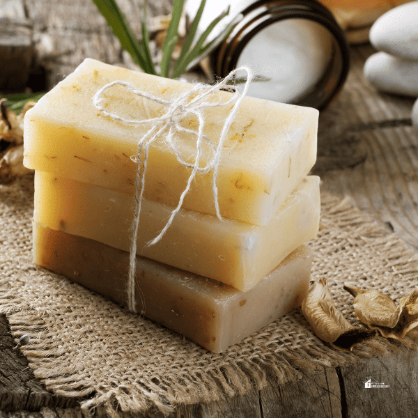 close up image of homemade bar soap 