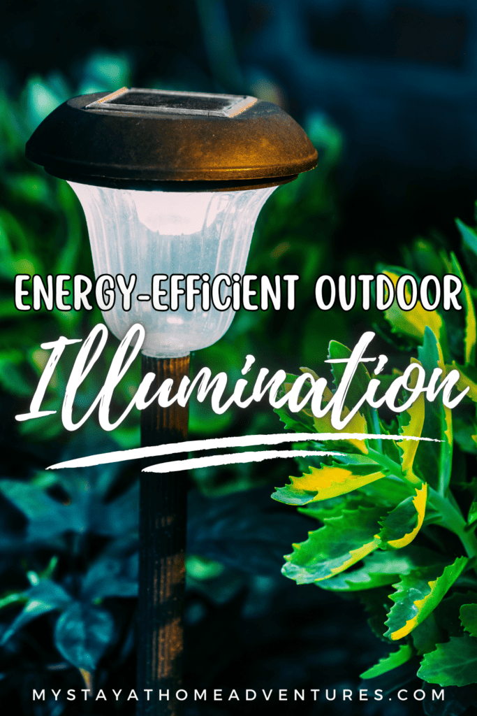 solar outdoor lights with text: "Energy-Efficient Outdoor Illumination"