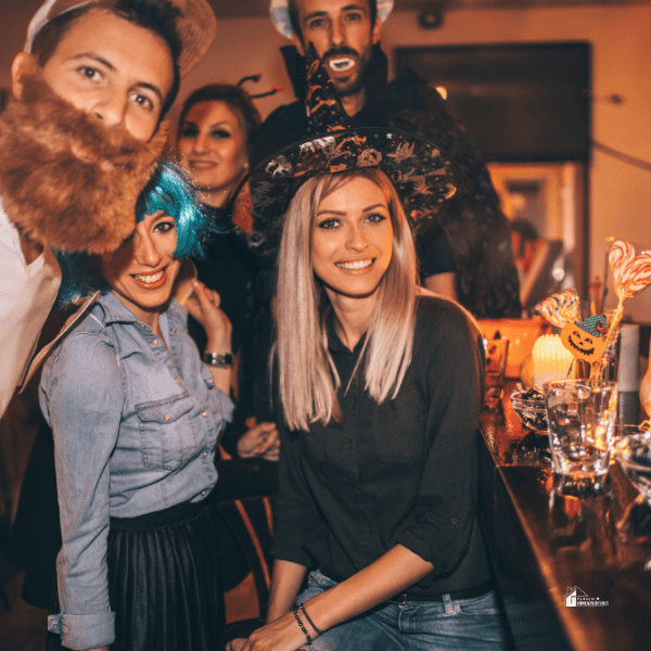 people enjoying a Halloween party