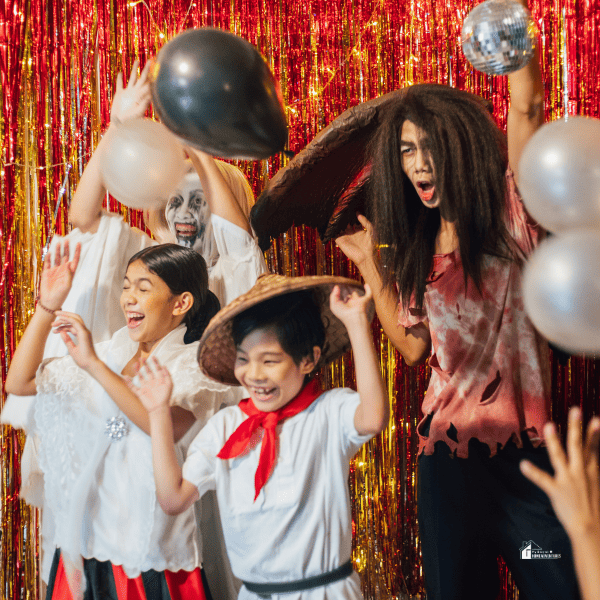 kids attending a Halloween party