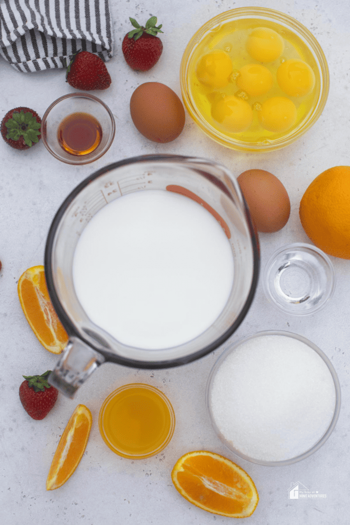 Ingredients in making Mexican Flan