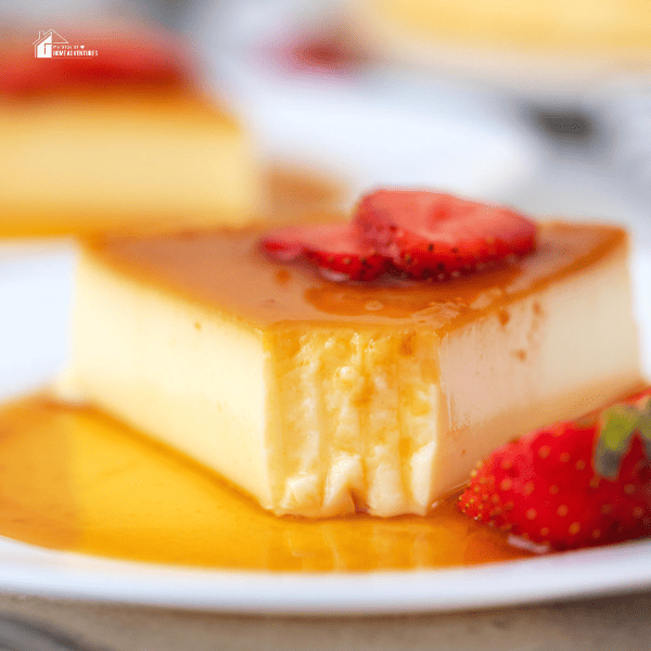 close up image of Mexican flan