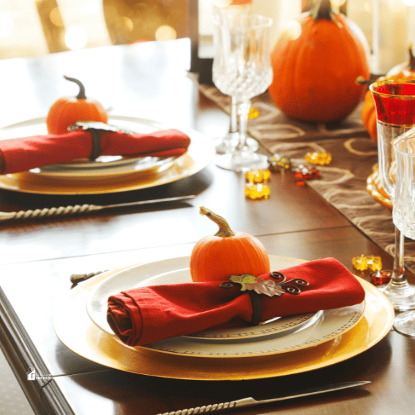 Thanksgiving autumn table setting