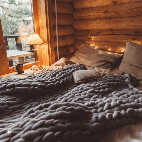 cozy bed ready for winter