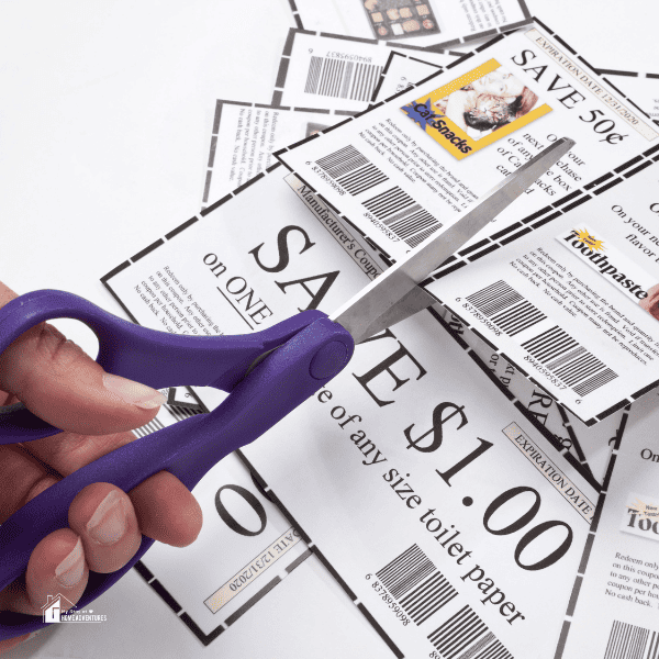 Clipping Coupons with a pair of scissors