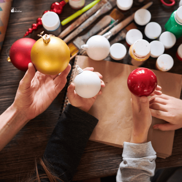 Family Making Handmade Ornaments