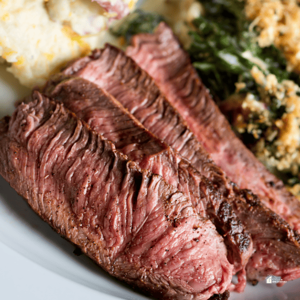 London Broil with mashed potato